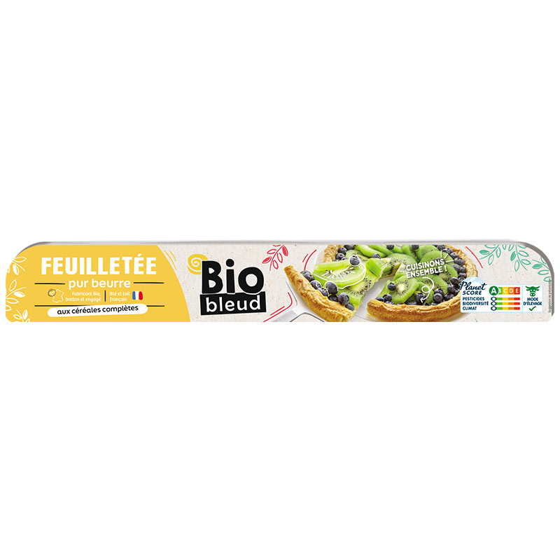 Pâte feuilletée pur beurre aux céréales complètes - Biobleud - Cuisinons  ensemble : Pâtes à tarte 100% bio