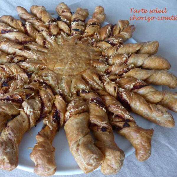 Tarte soleil Chorizo-comté