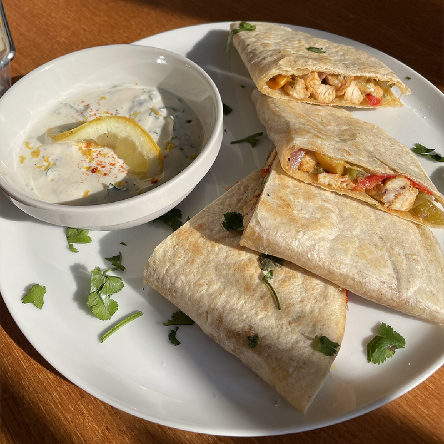 Quesadillas poulet, poivrons & fromage