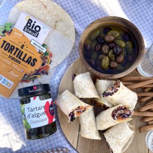 Wraps aux algues et crudités